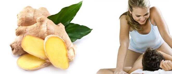 The benefit of the ginger root for man's potential