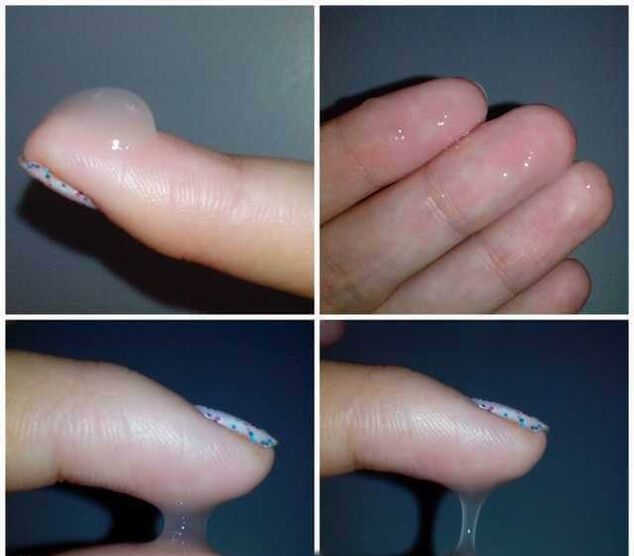 the pre-sperm fluid of a man during arousal